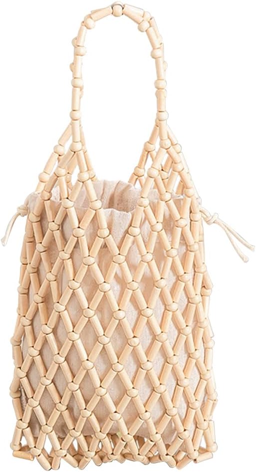 CORIOS Damen Gewebte Handtasche Böhmische Tote Beutel Retro Eimer Taschen Sommer Strand Tasche Gestr