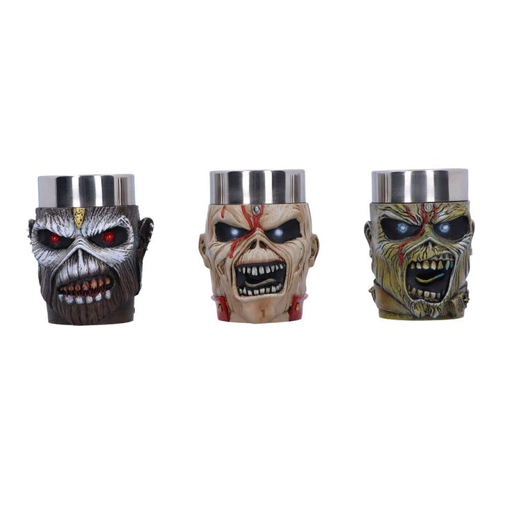 Nemesis Now Iron Maiden Eddie Schnapsglas-Set, 9 cm, Kunstharz mit Edelstahl, mehrfarbig, offizielle