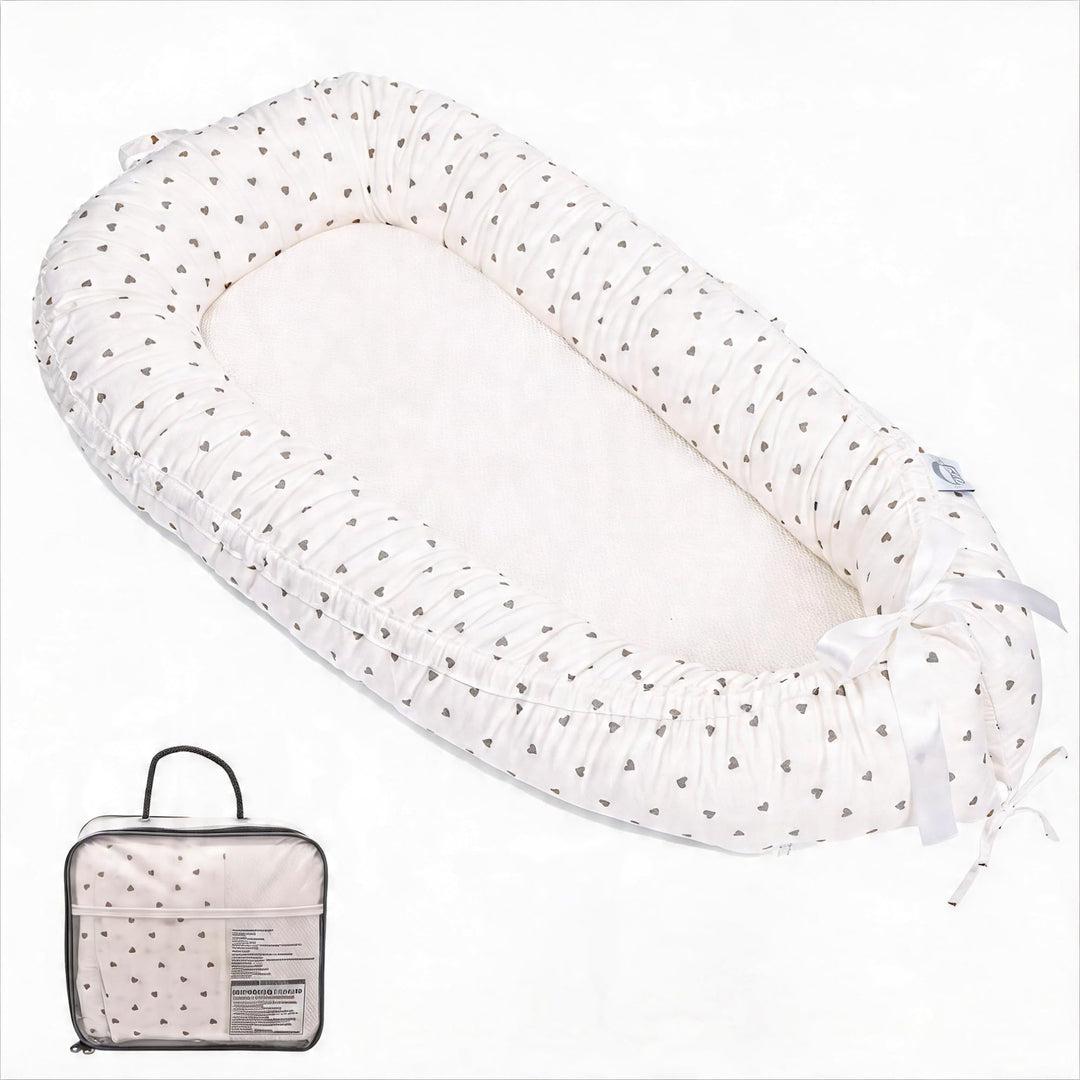 EAQ Babynest Nestchen Baby Weiches Atmungsaktives baby bett für Neugeborene Geschenk 100% Baumwolle
