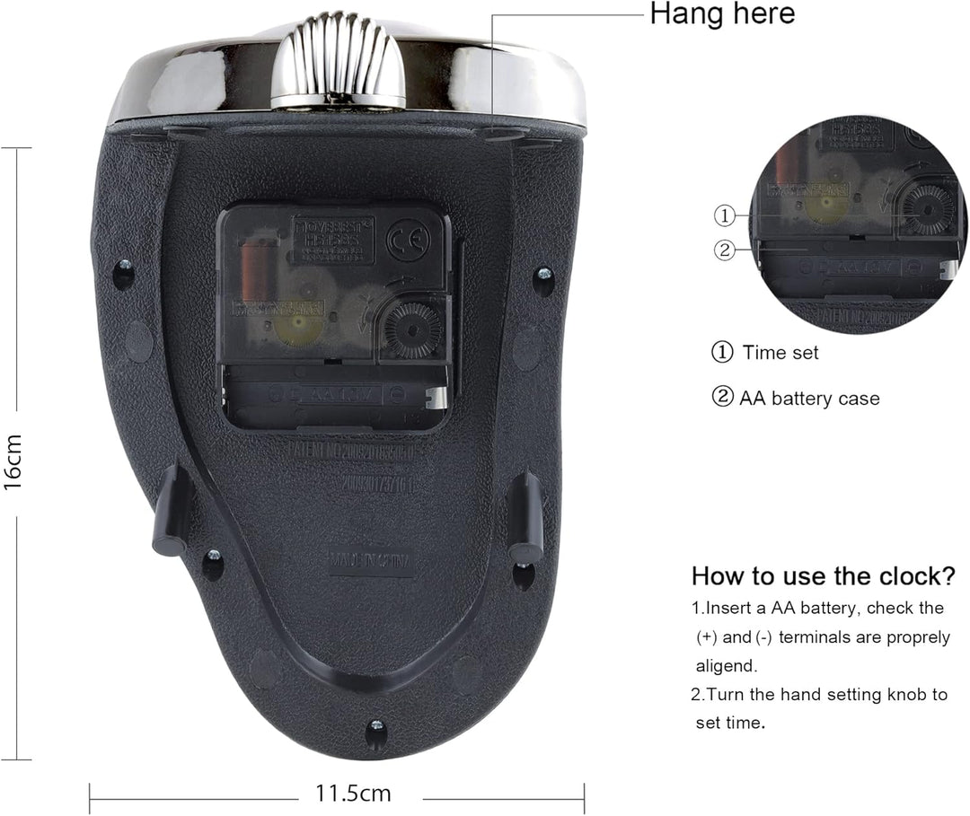 Lafocuse Lautlos Salvador Dali Uhr Silber, Geschmolzene Uhr Ohne Tickgeräusche, Tischuhren Modern Sc