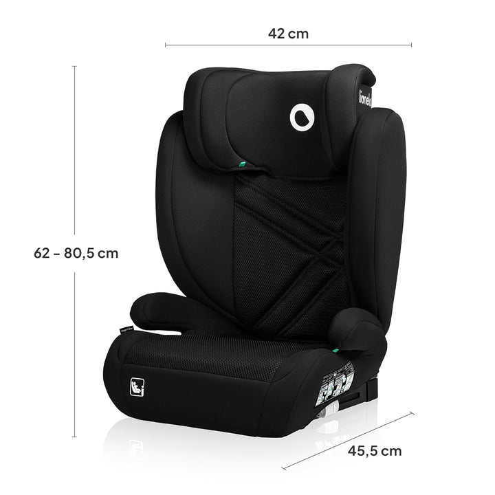 LIONELO HUGO I-SIZE Kinderautositz, Gruppe 2 3, von 100–150 cm, ISOFIX-Installation, verstellbare Ko