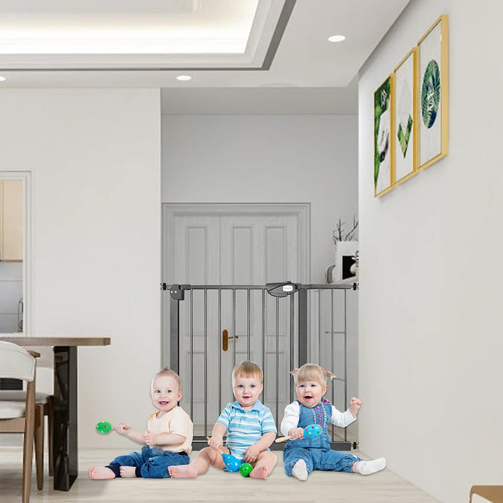 HENGMEI Treppenschutzgitter Türschutzgitter Treppengitter ohne Bohren Türgitter Baby Schutzgitter 95