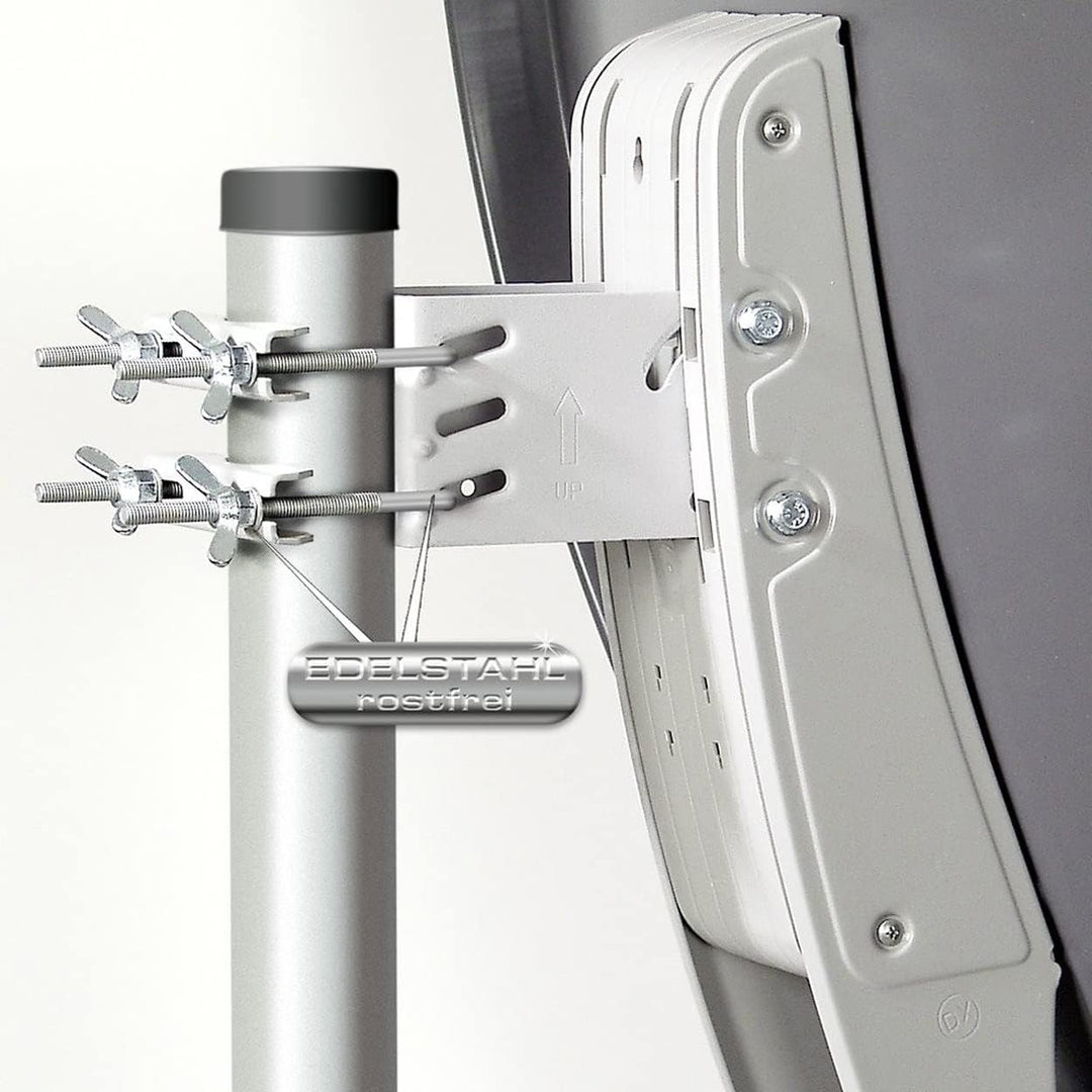 Fuba DAA 780 A Satellitenantenne Aluminium in Anthrazit HDTV 3D 4K Premium X Deluxe Octo LNB Sat, 78