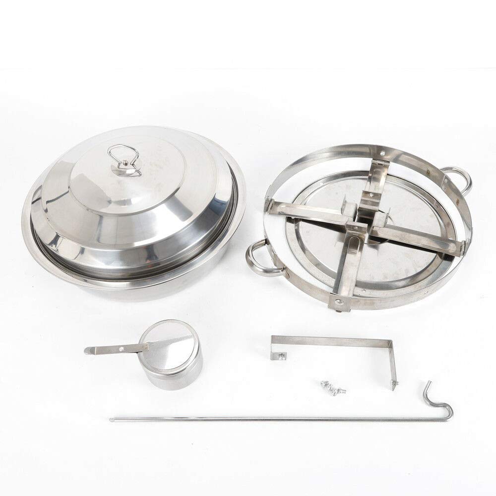 7.5L Runder Chafing Dish Standfuss Durchmesser 360 mm Edelstahl Speisenwärmer Suppen Chafing Dish