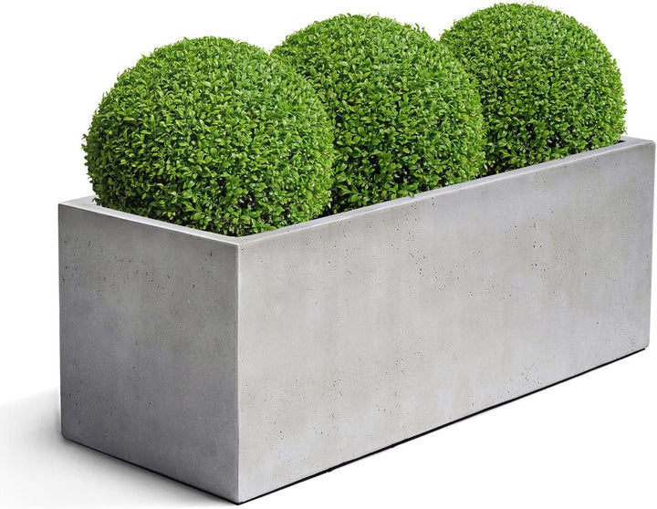 ESCHBACH® Pflanzkübel Box 80 Creme Weiss Rechteckig * 80 x 31 x 31 cm * 10 Jahre Garantie 80x31x31,