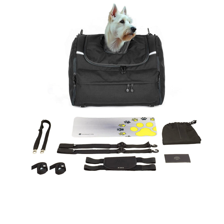 PETBAG Motorrad Tasche für Hunde und Katzen (2-36 kg), wasserdicht, tragbar, dreifach belüftet, Gepä