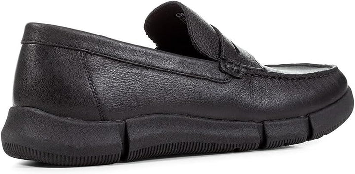 Geox Herren U Adacter M Wide Moccasin 42 EU Schwarz, 42 EU Schwarz