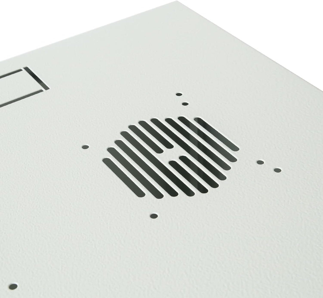 HMF 66409-07 Netzwerkschrank, Serverschrank 19 Zoll | 9 HE | 450 mm Tiefe | Voll montiert | Glastür