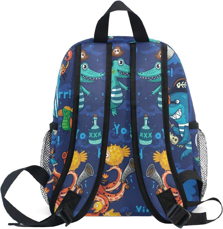 Kinderrucksack Pirate Octopus Whale Kindergarten Kindergartentasche für Kleinkinder Mädchen Jungen