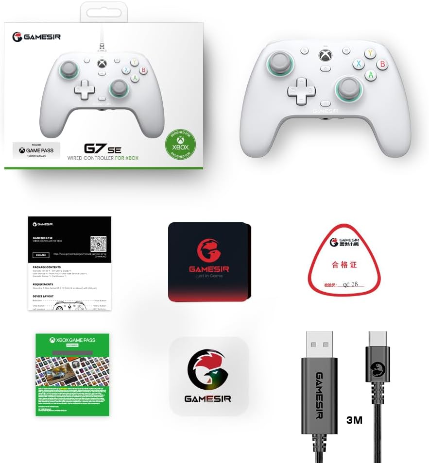 GameSir G7 SE kabelgebundener Gaming-Controller für Xbox Series X|S, Xbox One, Windows 10/11, PC-Con