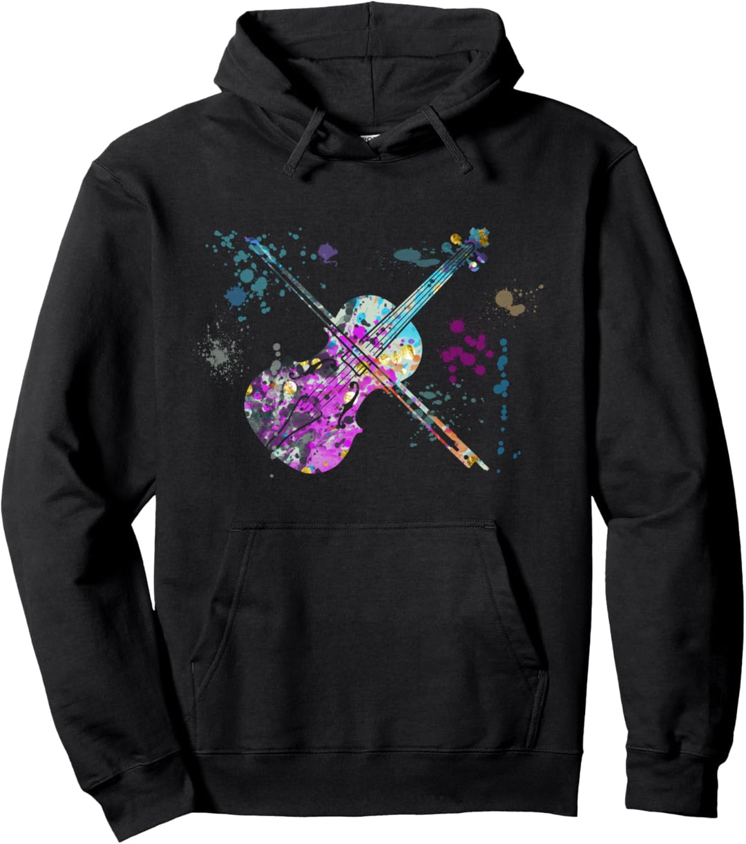 Viola Instrument Silhouette Violas Violine Pullover Hoodie
