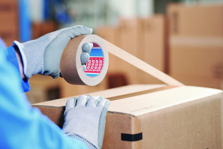 tesa 6400 Packband Handabroller COMFORT & tesapack 4713 Paketband im 6er Pack Bundle mit Paketband,
