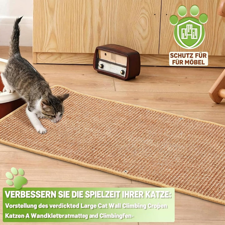 1 Stück Kratzmatte Katze 40x100CM Kratzbretter Natürliche Sisal Kratzmatte Katzenkratzmatte Kratzsch