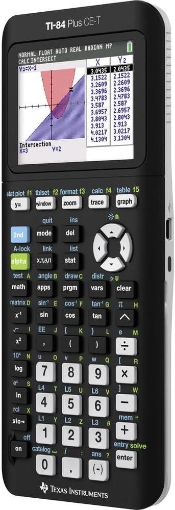 Texas Instruments TI-84 Plus CE-T Python Edition Grafischer Taschenrechner (Farbdisplay) Schwarz Sin