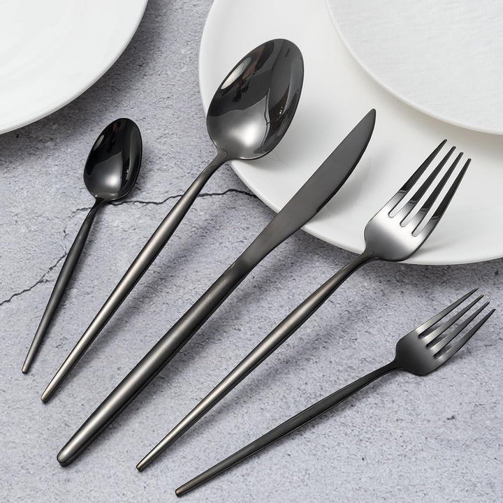 Besteck Set, LAZAHOME 30-teilig Besteckset für 6 Personen mit Messer Gabel Löffel, Edelstahl Essbest