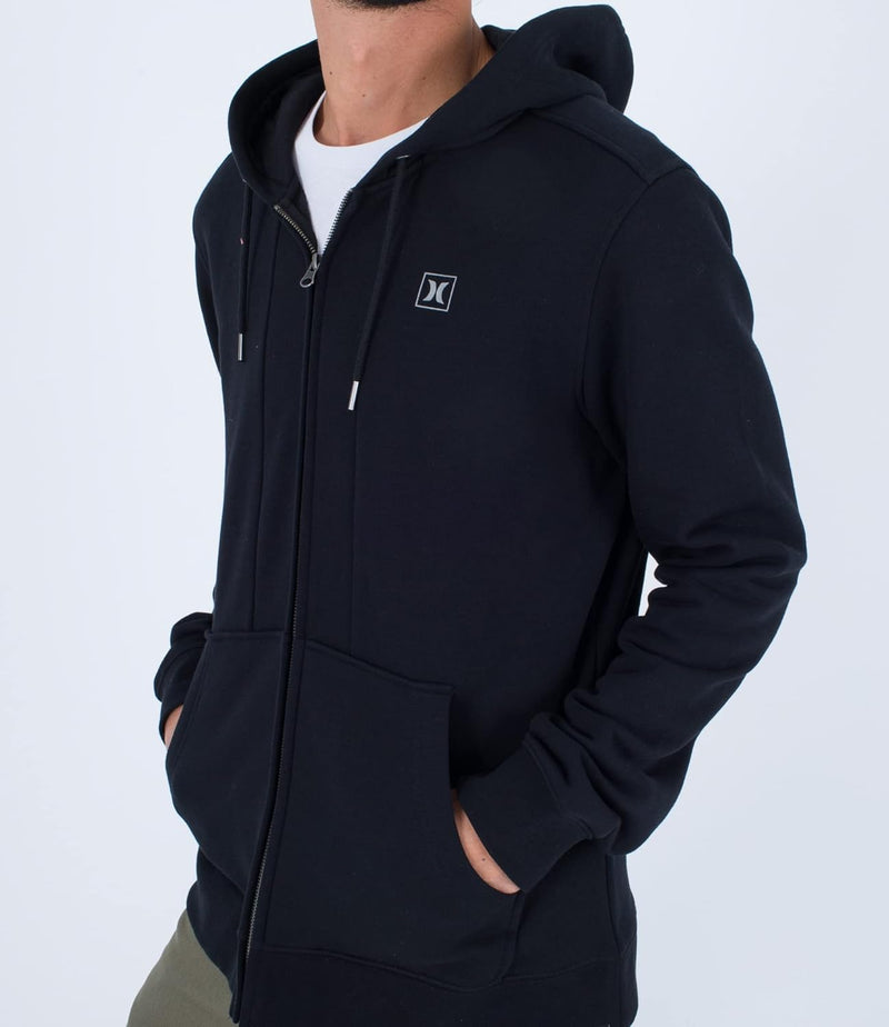 Hurley Herren Box Zip Fleece Sweatshirt S Schwarz, S Schwarz