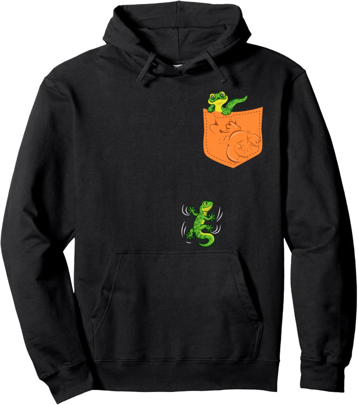 Gecko Lover Shirt | Niedliches Gecko Pocket Shirt für Kinder Gecko Pullover Hoodie