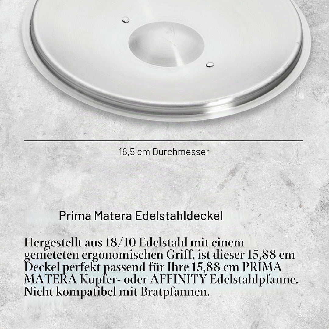 De Buyer - Edelstahl Deckel, Gussgriff - Durchmesser 16 cm - 3709.16N, Silber 16cm Durchesser, 16cm
