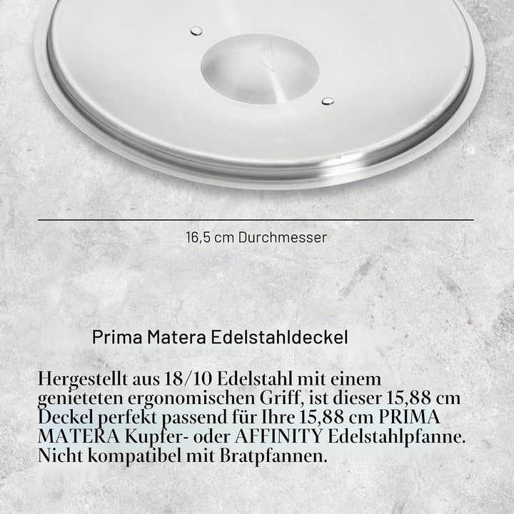 De Buyer - Edelstahl Deckel, Gussgriff - Durchmesser 16 cm - 3709.16N, Silber 16cm Durchesser, 16cm