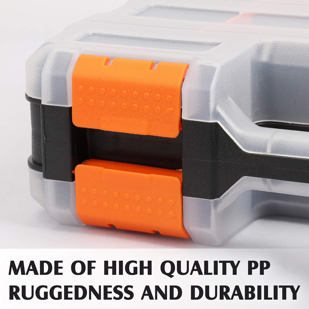 MIXPOWER 34-Compartments Double Sided Organizer with Impact Resistant Polymer and Customized Removab