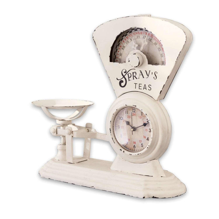 Loberon Uhr Balances, nostalgisches Design, von Einer Alten Waage inspiriert, Vintage-Look, Zeitmess