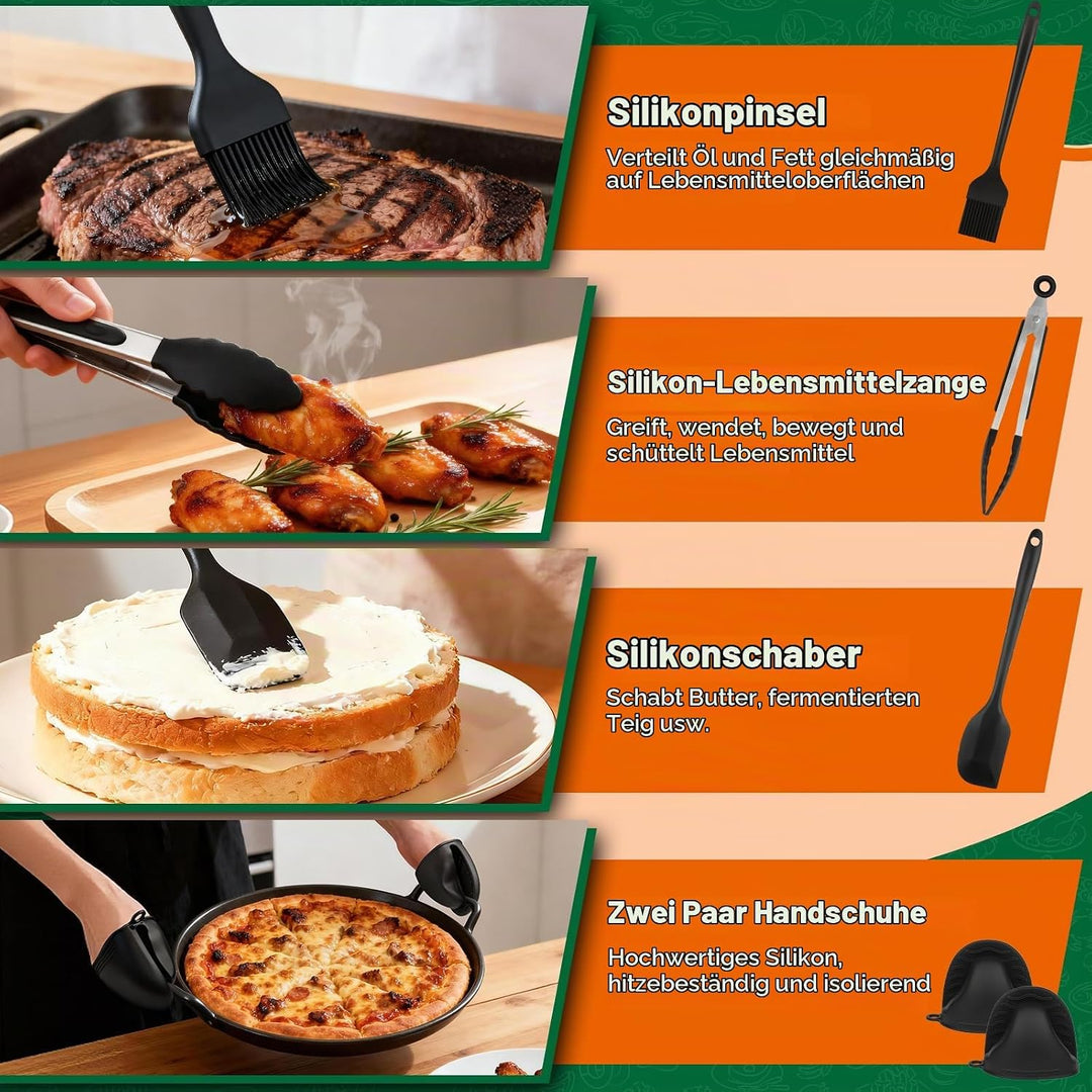 27 Artikel Heissluftfritteuse Zubehör für Ninja 9.5L Air Fryer DZ400EU, DZ400EUSTGD/AF400EU, AF400EU
