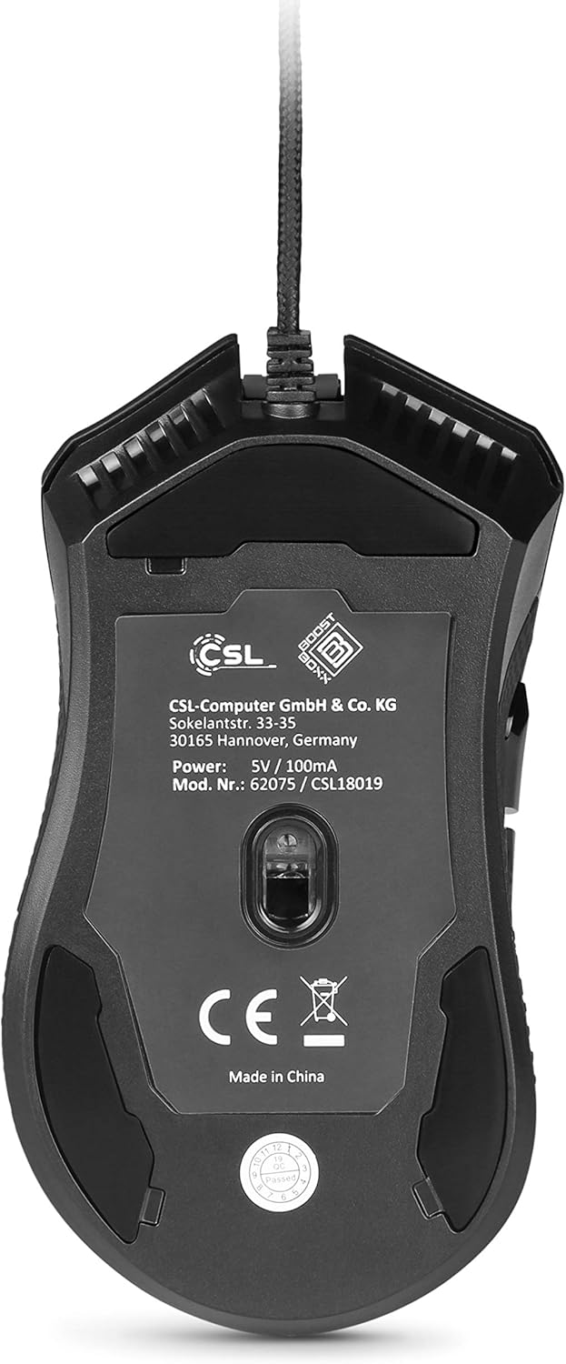 Ares - Gaming-Maus mit RGB-Beleuchtung, 7 Tasten und bis zu 4000 DPI Abtastrate, Ares