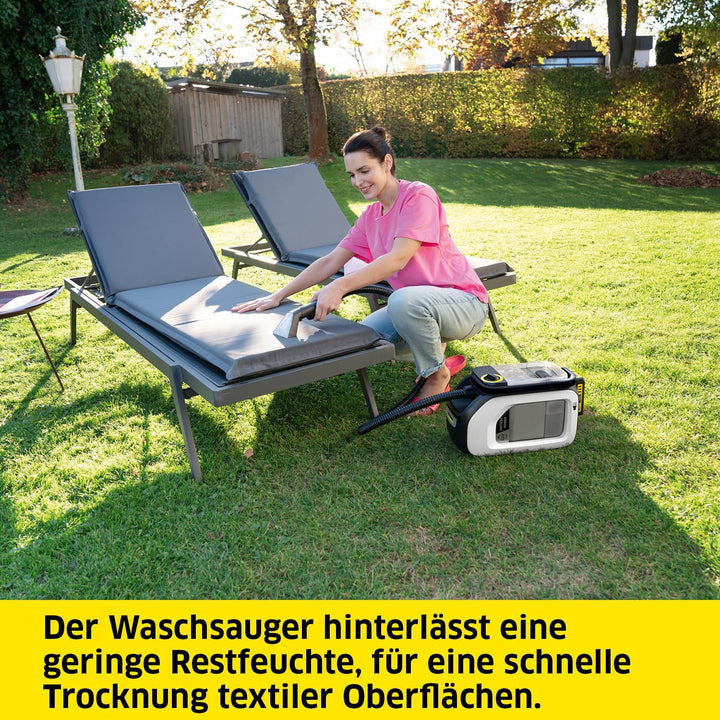 Kärcher SE 3-18 Compact Home, Akku-Waschsauger, Weiss (Extra Wasch-und Fugendüse zur Polsterreinigun