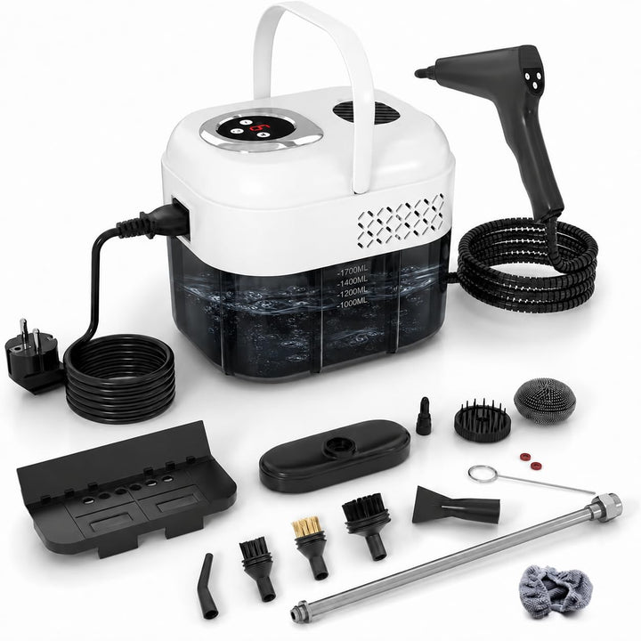 1500W Dampfreiniger Handgerät, 1.8L Wassertank, 15s Heizung, 3 Bar