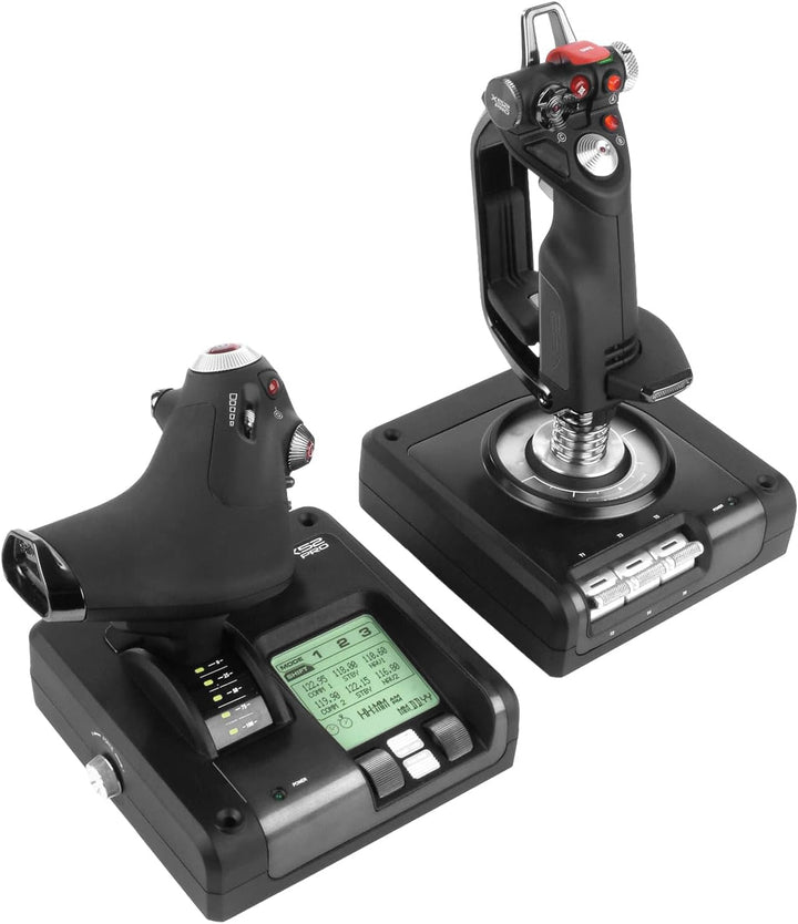 Logitech G Saitek X52 Pro Flight Control System, Schubregler und Stick-Simulationscontroller für Wel