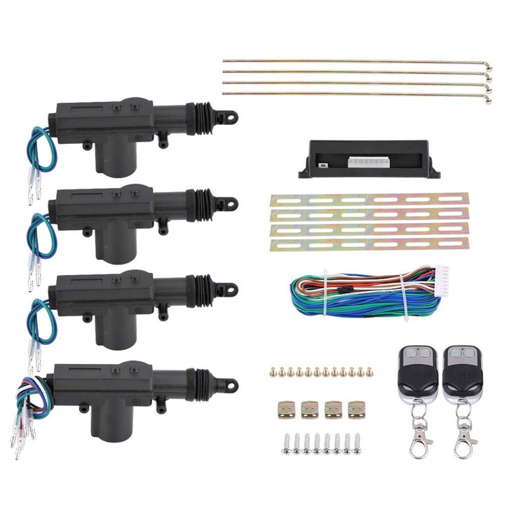 12V 4-türiges 4-türiges Auto-Schloss mit Schlüssellosem Zugang, Universelles Alarmsystem für Autos m