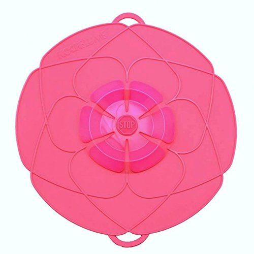 Kochblume L Ø14-24cm | Silikon Überkochschutz | Spritzschutz | Universaldeckel | Premium-Silikon | H