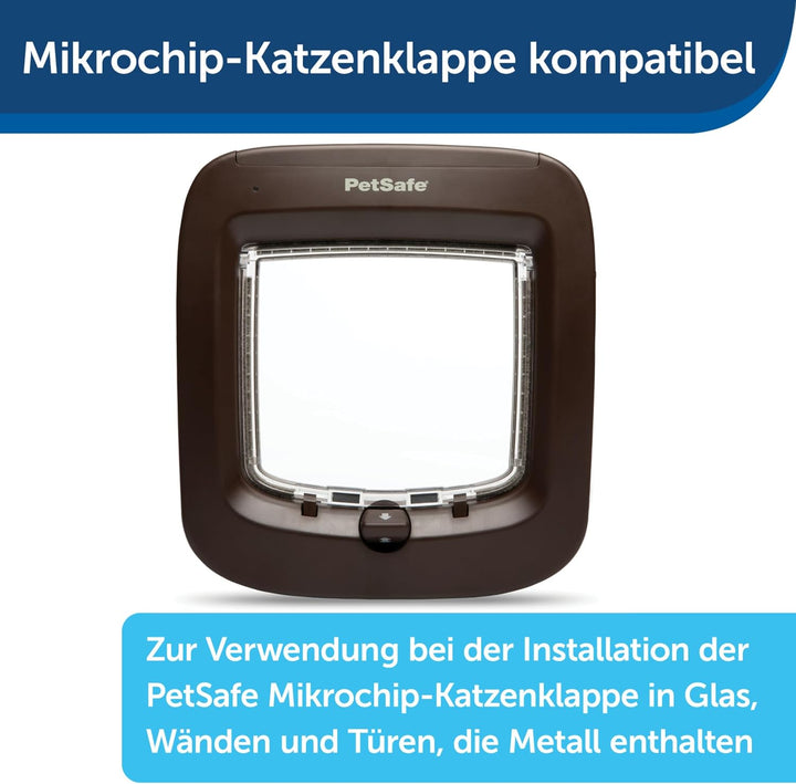 PetSafe Installationsrahmen für Mikrochip &amp; Manuelle Katzenklappe, Braun | Vielseitig, Energieeffizi