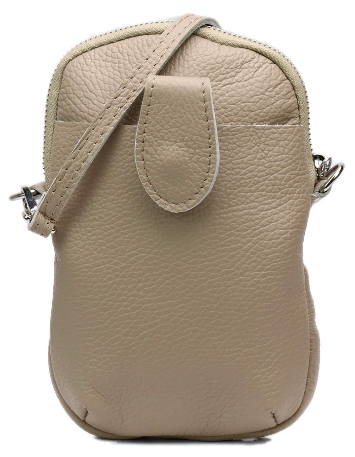 SH Leder Damen Umhängetasche Handytasche Multifunktion Geldbörse Beutel aus Echtleder Verstellbar Sc