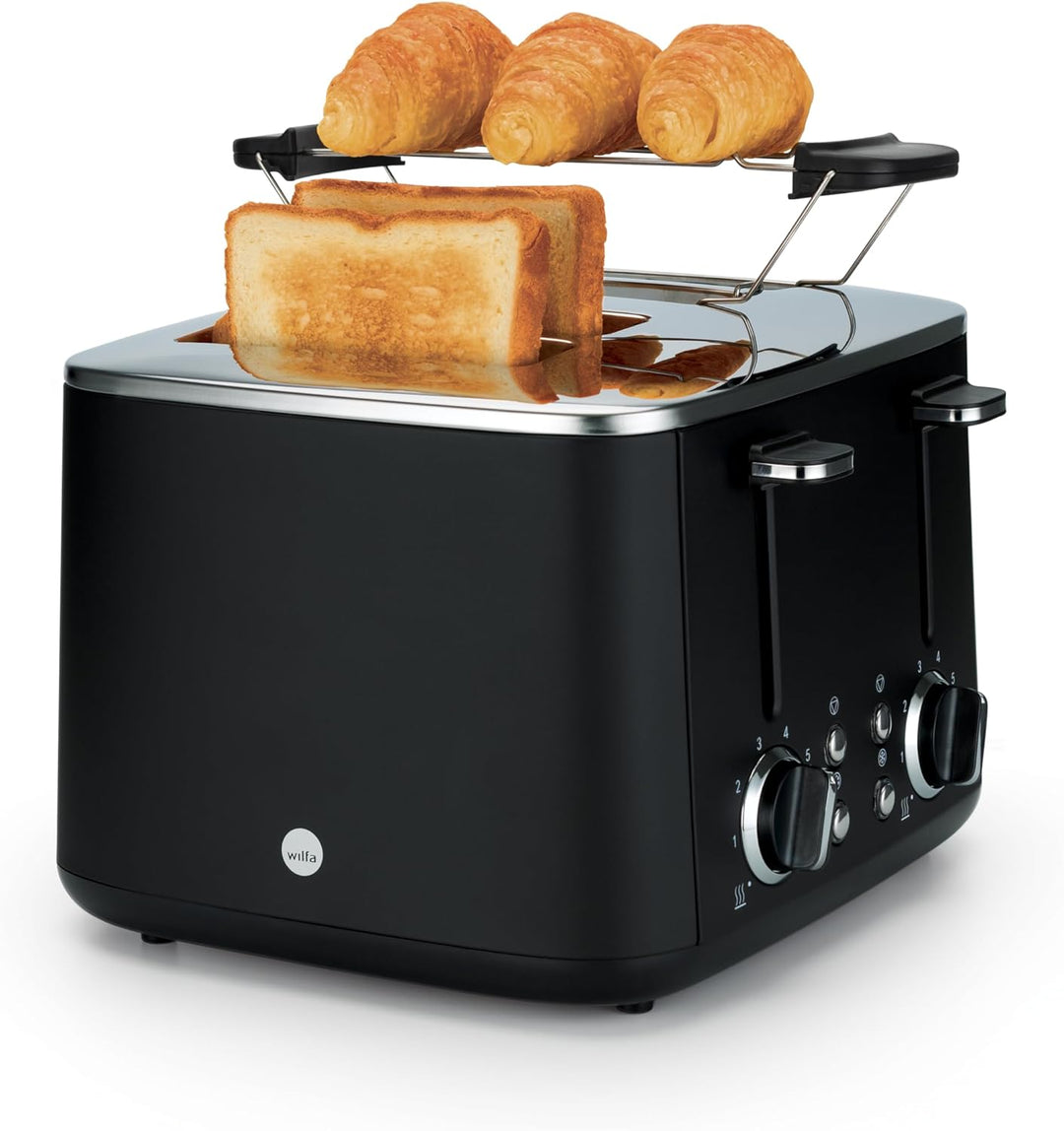 Wilfa Toaster FAMILY I 1.600 W I 7 Bräunungsstufen I 4 Toasts gleichzeitig I Auftau- & Aufwärmfunkti
