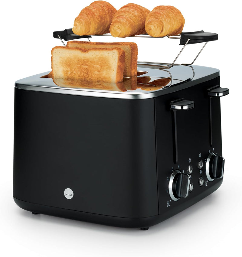 Wilfa Toaster FAMILY I 1.600 W I 7 Bräunungsstufen I 4 Toasts gleichzeitig I Auftau- & Aufwärmfunkti