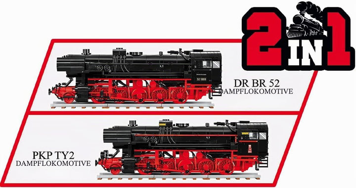 Klocki Lokomotywa parowa DR BR 52/TY2