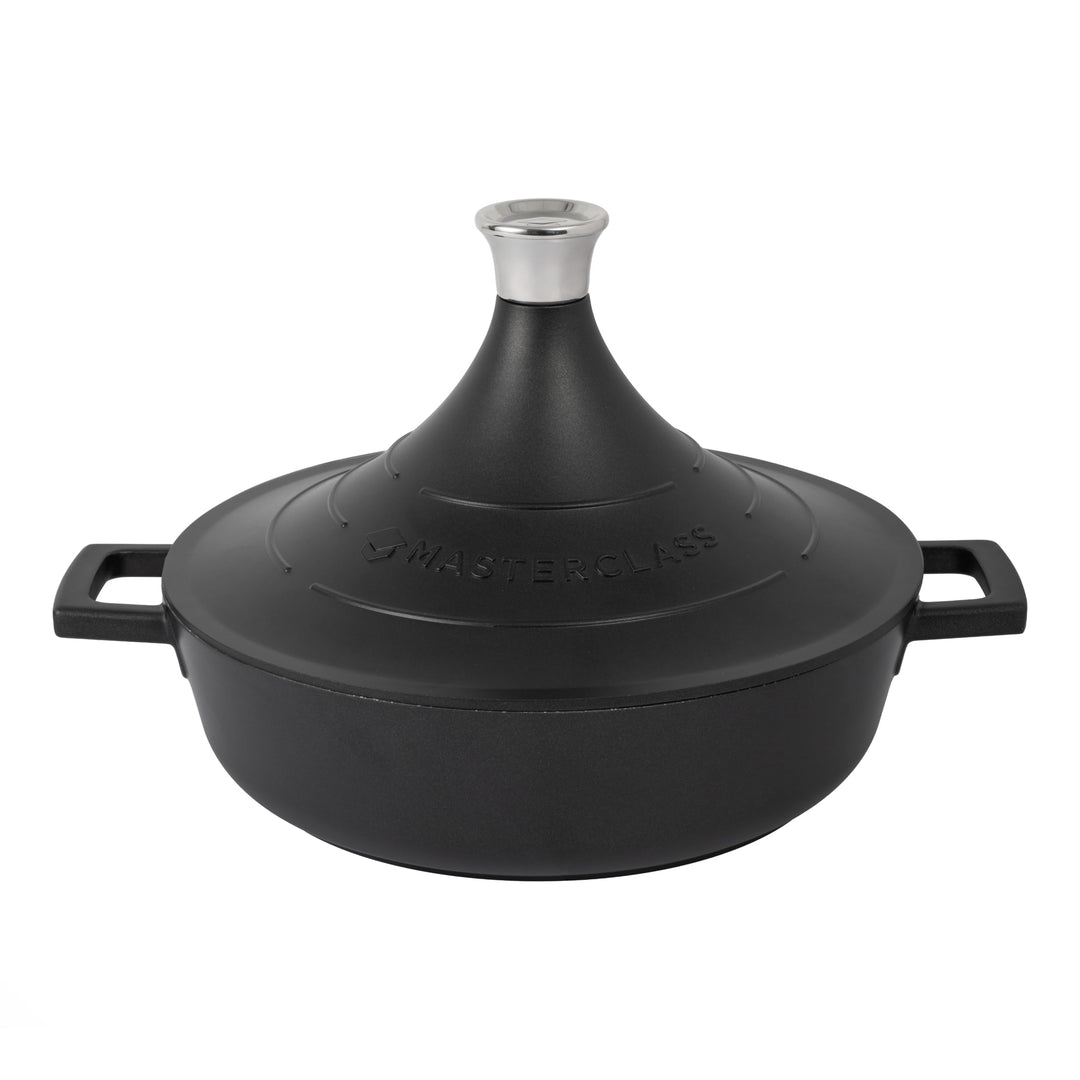 MasterClass Tajine-Form aus Aluminiumguss mit selbstbindendem Kegeldeckel, 4 l, Antihaftbeschichtung
