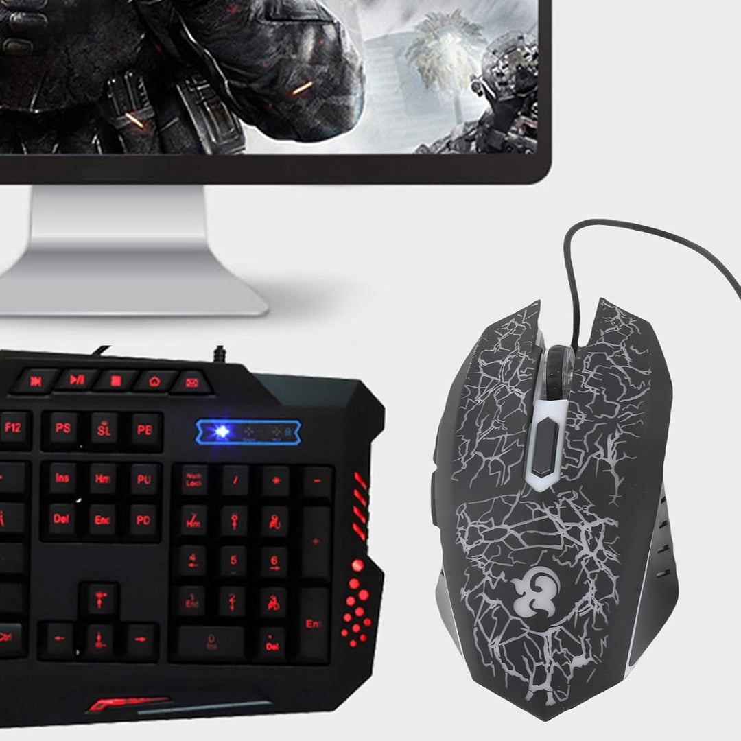 Dpofirs A70 Professional Wired Gaming Mouse, Universelle Optische USB Gaming Maus mit Bunt Atmendem