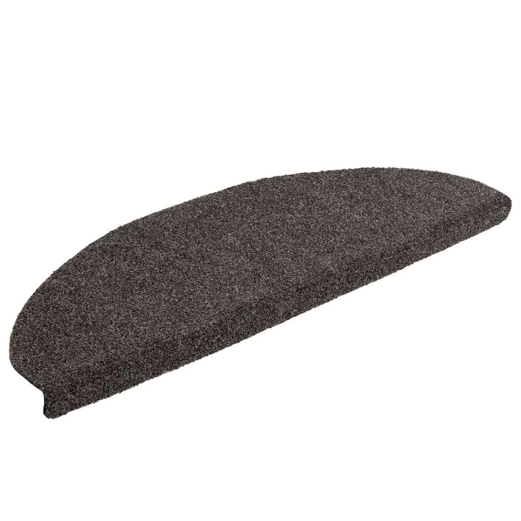 vidaXL Stufenmatten Selbstklebend 15 STK. 65x21x4 cm Anthrazit Halbrund Gross