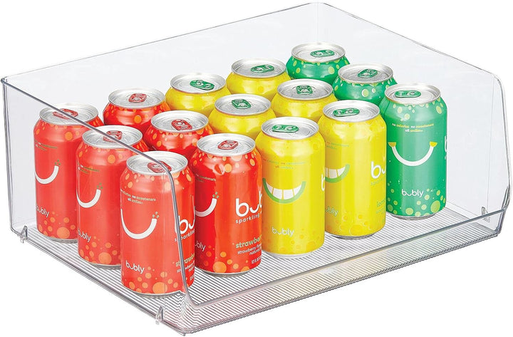 mDesign Aufbewahrungsbox für Lebensmittel – Küchen Ablage mit offener Vorderseite für Kühlschrank, S
