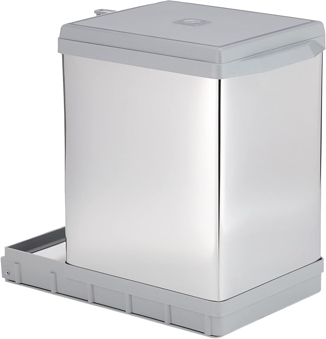 ELLETIPI Tower pai609/1 ausziehbarer Abfalleimer Automatische für Base, Kunststoff und Stahl, Grau,