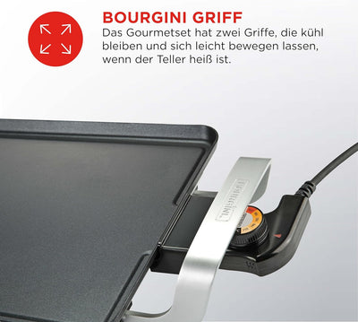 Bourgini Classic Multi Plate - Tischgrill elektrisch - Elektro Tischgrill - Teppanyaki platte - Racl