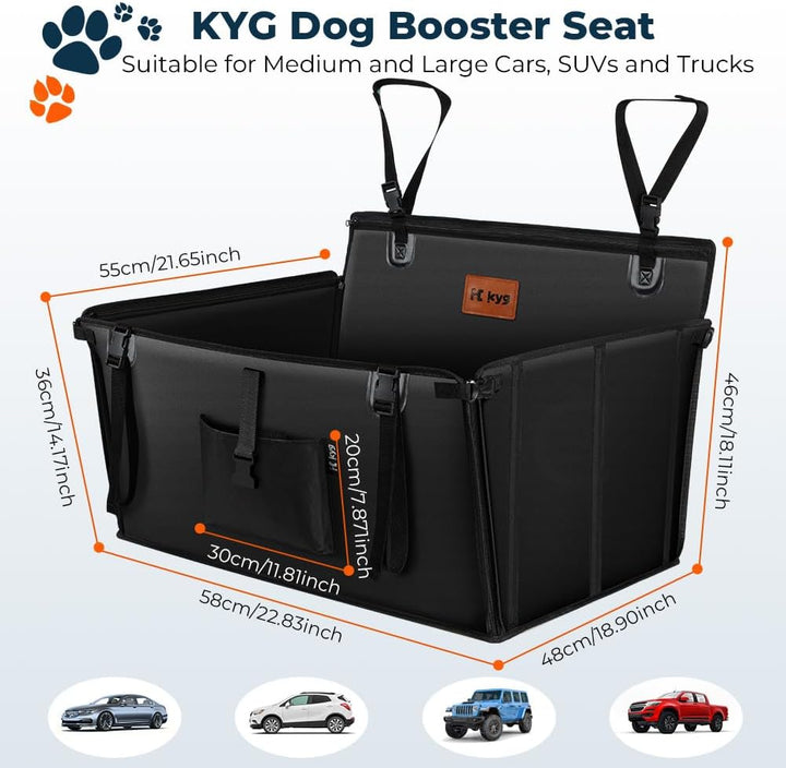 KYG Autositz Hunde Extra Stabiler Wasserdichter Rutschfester Haustier autositz Kratzfester mit 4 Bef