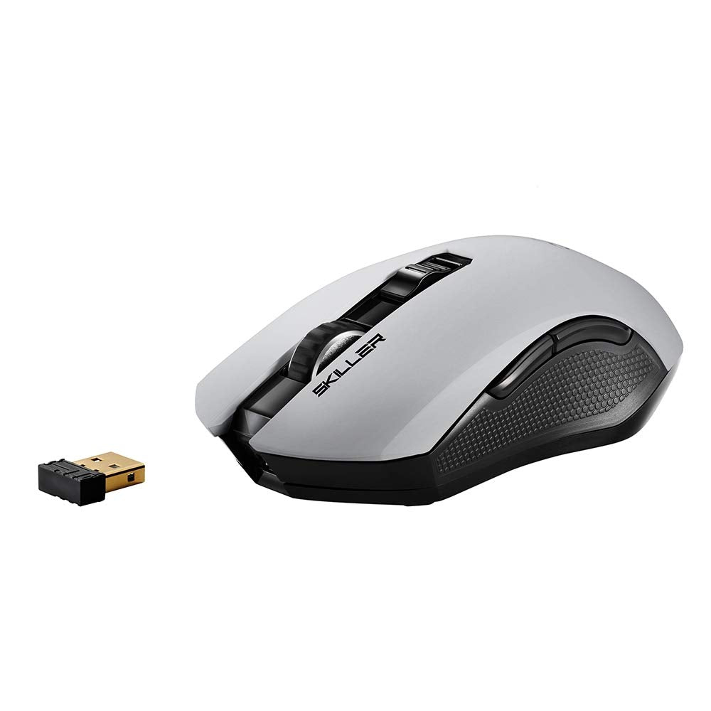 Sharkoon SKILLER SGM3 weiss, optische Gaming Maus, Dual Mode (Funk oder Kabelgebunden), RGB weiss Si