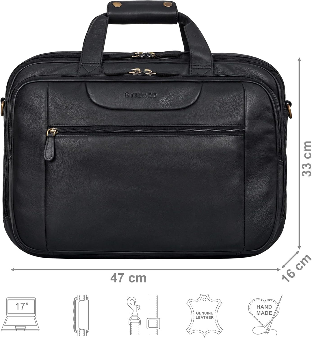 STILORD Knut Moderne Aktentasche Leder im Vintage Design Bürotasche Damen Office Bag Männer Aktentas
