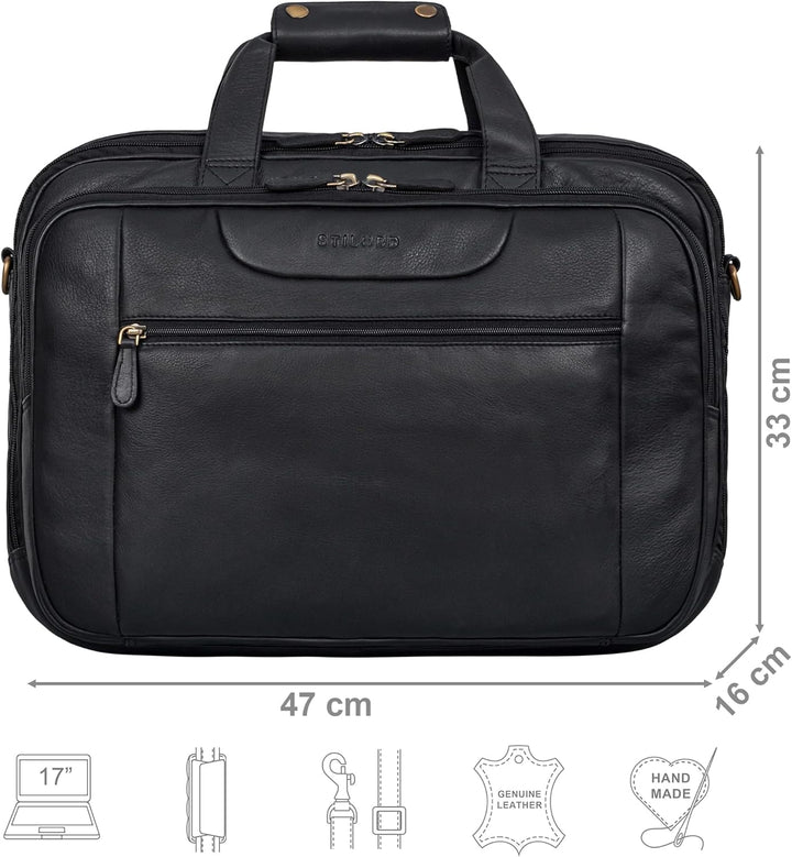 STILORD Knut Moderne Aktentasche Leder im Vintage Design Bürotasche Damen Office Bag Männer Aktentas