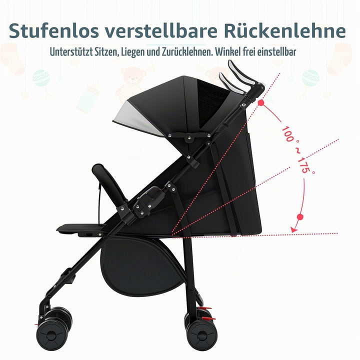 OHMG Kinderbuggy mit Liegefunktion ab Geburt bis 22 kg,Kinderwagen,Buggy für Kinder,mit Liegefunktio
