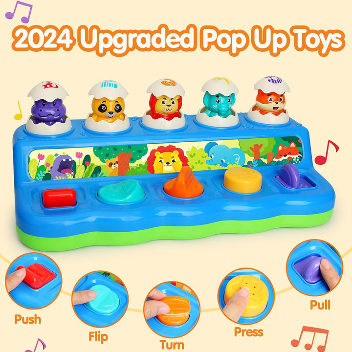 Baby Spielzeug ab 1 Jahr, Pop up Baby Montessori Spielzeug 6 7 8 9 10 12 18 Monate Mädchen Junge mit
