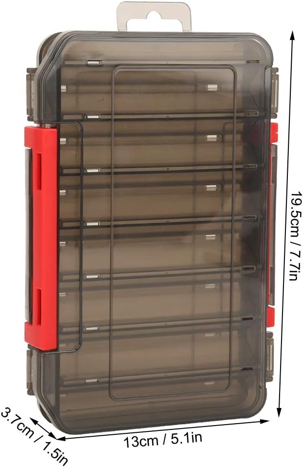 Fishing Tackle Box, Doppelseitige Angelköder Box, Angeln Doppelseitige Angelkiste Kunstköderbox, Kun